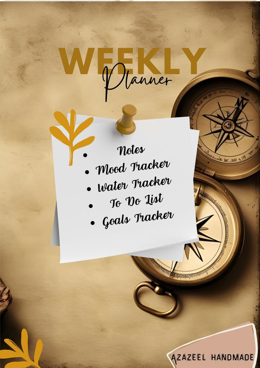 Weekly Planner - Vintage Theme (Undated, 4 Weeks)