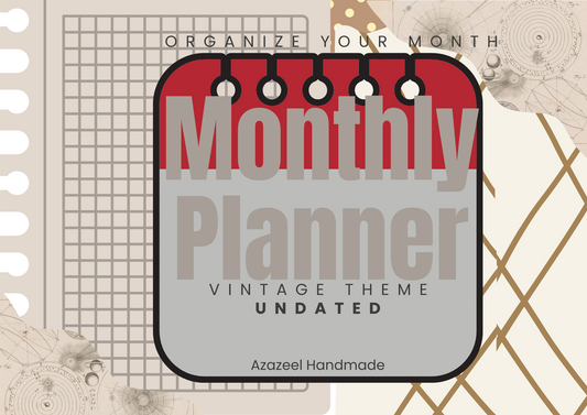 Monthly Planner - Vintage Theme (Undated)