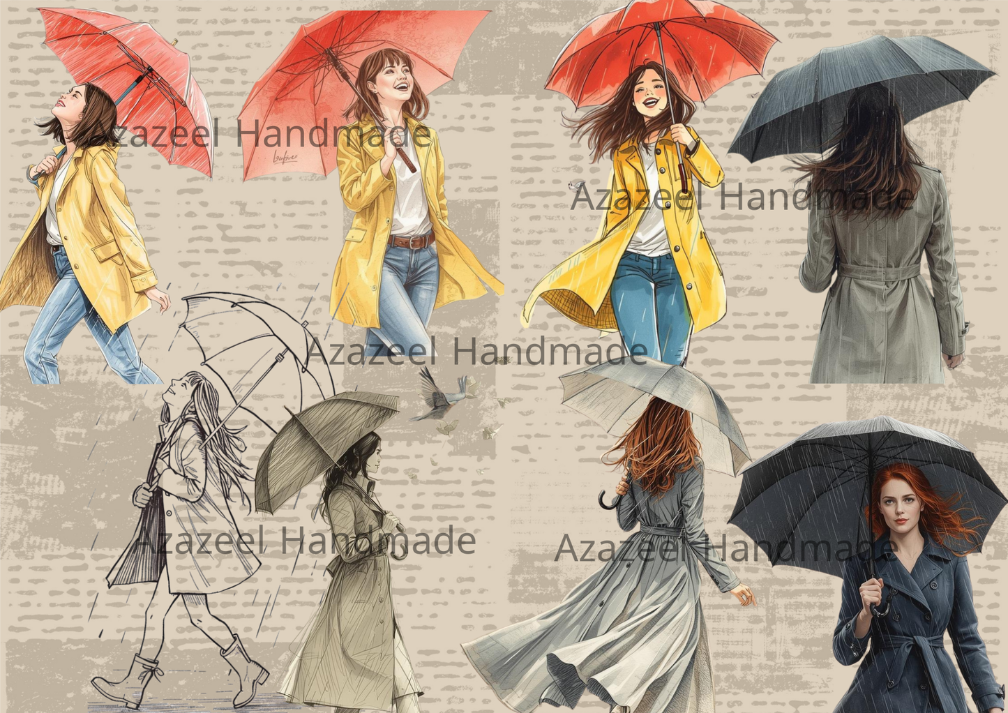 Digital Junk Journal Kit | 10 Canva-Made Printable Pages for Collage & Journaling