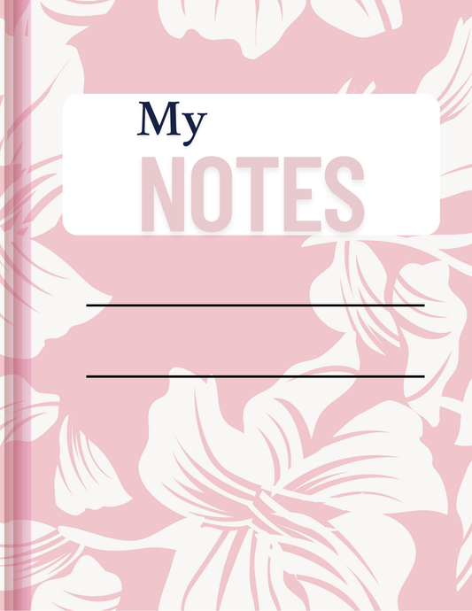 Lined Digital Notebook – 50 Pages with Artistic Left-Side Graphics