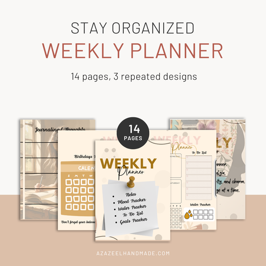 Weekly Planner Printable – 14 Page Digital Planner