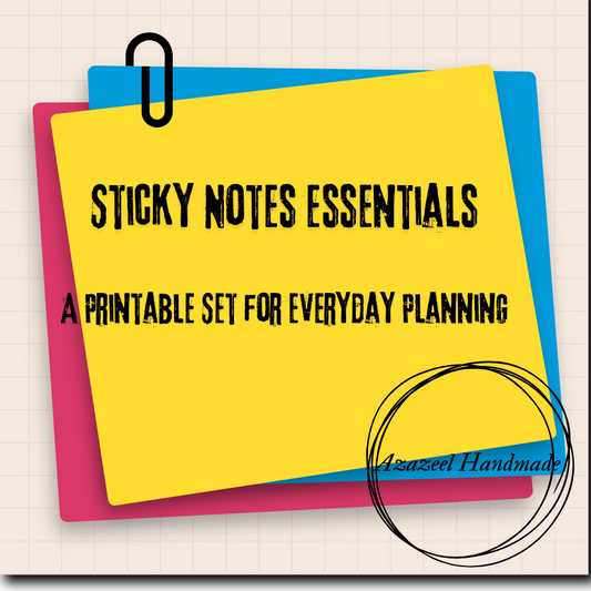 Sticky Notes Essentials: A Printable Set for Everyday Planning